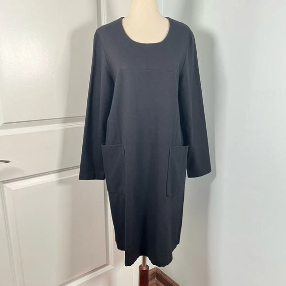 Tricot Comme des Garçons black 100% wool A line dress - Picture 8 of 14